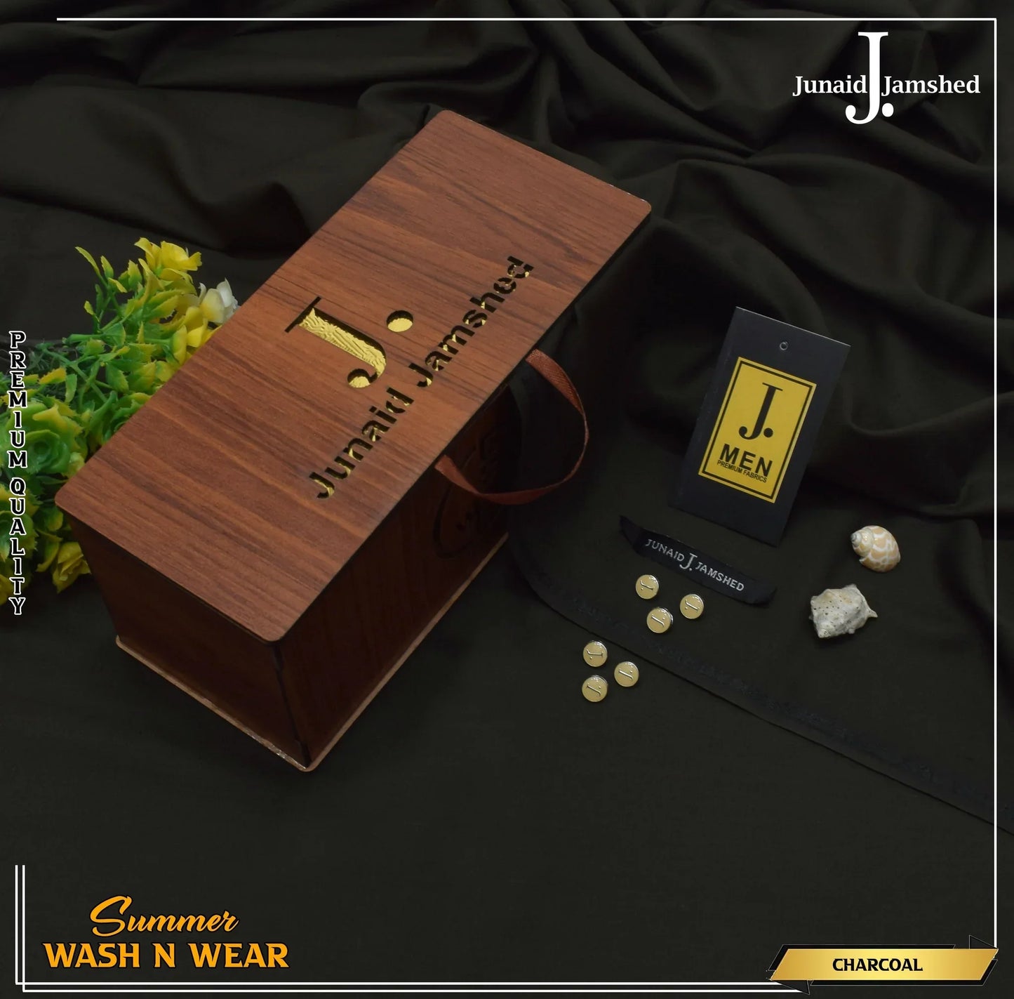 J. PREMIUM QUAILTY WASH N WEAR ( CHARCOAL )