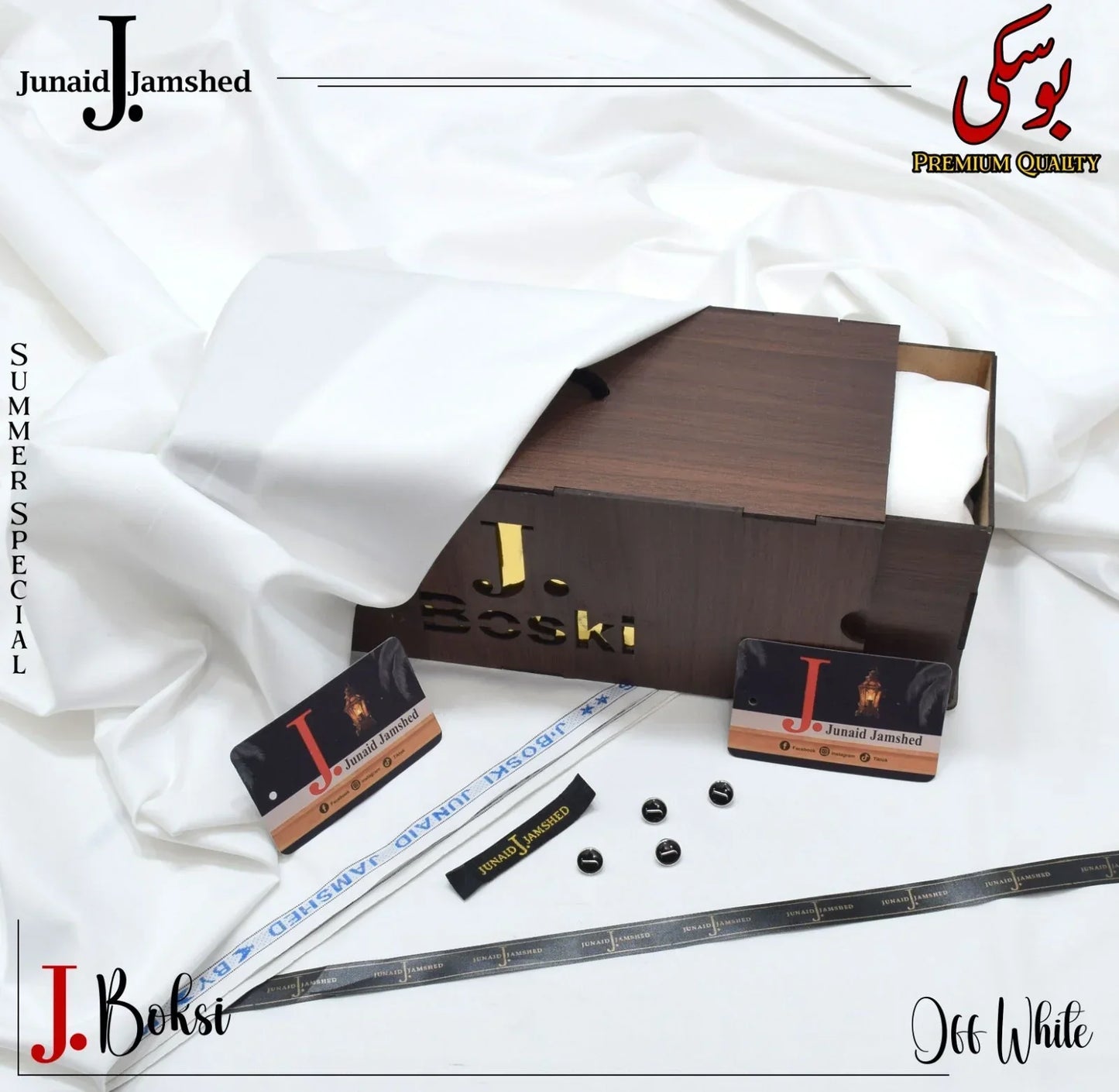 J. JUNAID JAMSHED 6 POUND BOSKY ( OFF WHITE )