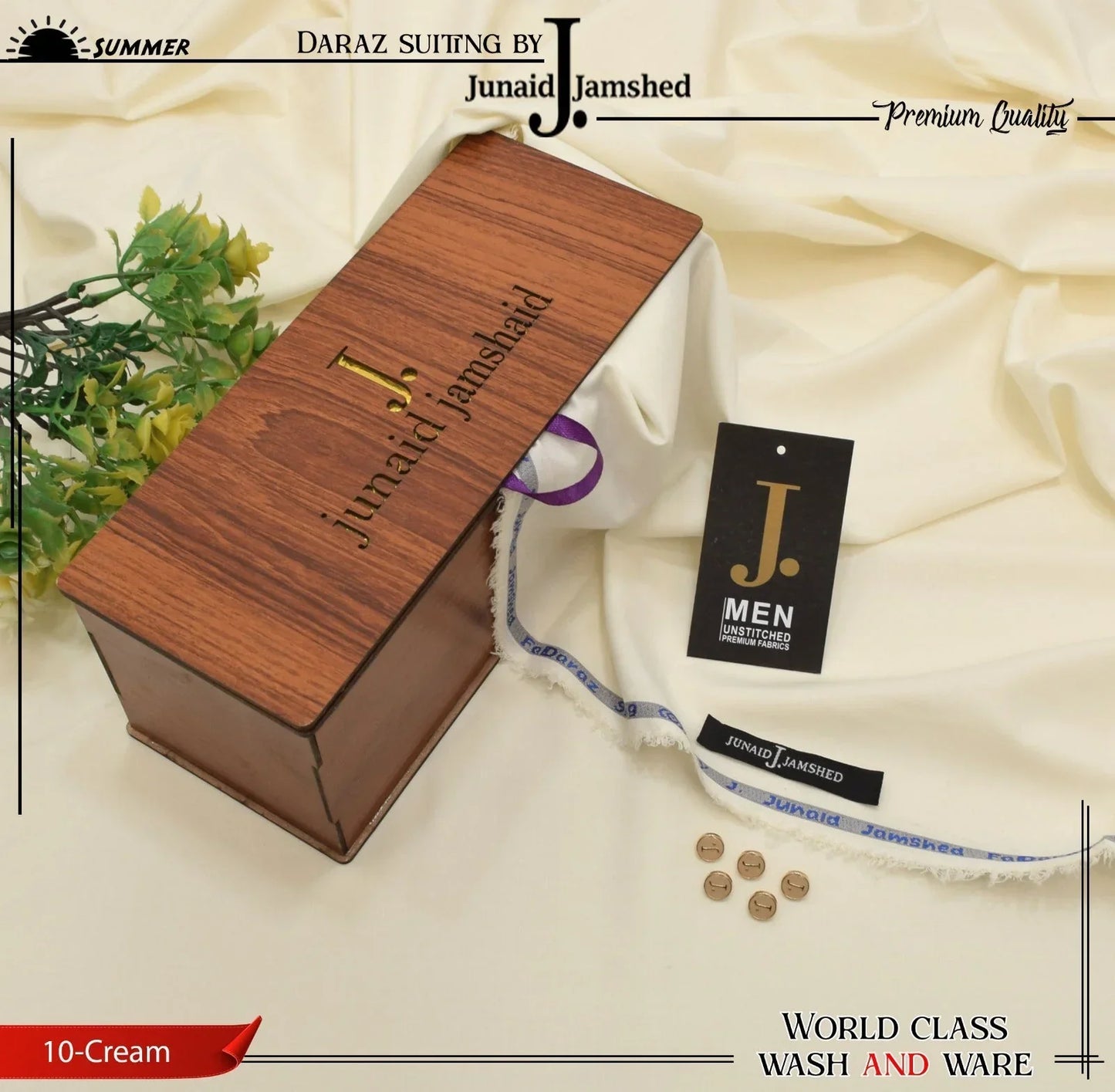 J. PREMIUM QUAILTY WASH N WEAR ( CREAM )