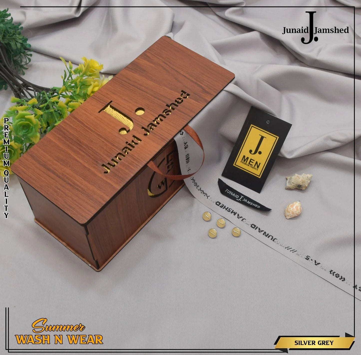 J. PREMIUM QUAILTY WASH N WEAR   (  SILVER GREY)